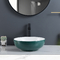 Polished Surface Counter Top Bathroom Sink Smooth Easily Maintain Round Ceramic Basin